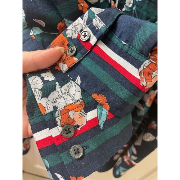 Tommy Hilfiger Women's Medley Print Pleated Shirtdress Blue Size 8 - Picture 6 of 15